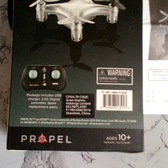 PROPEL ATOM 1.0 Micro Drone / Indoor/Outdoor Wireless Quadrocopter /Red - Picture 5 of 6